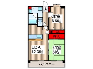 キングホームズ１番館B号棟の物件間取画像